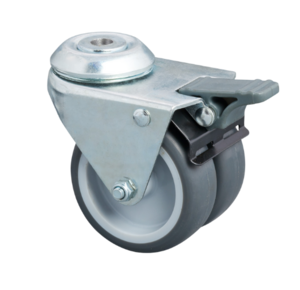 Swivel and fixed-wheel castors