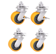 Shipping container castor wheel set for 5,400-7,200 kg load capacity