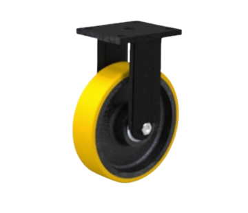 Fixed caster, Ø 250mm, Vulcanized Polyurethane tread, 1400KG
