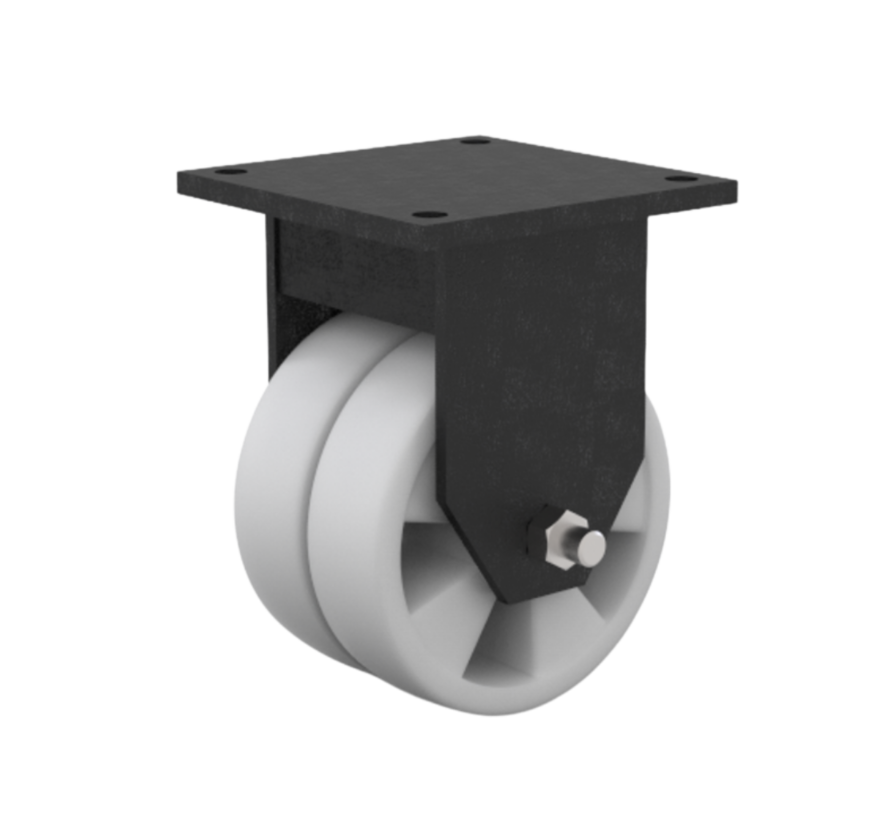 Fixed-wheel castor, Ø 150 mm, nylon (PA6), 1000KG