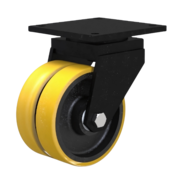 Swivel caster, Ø 200mm, Vulcanized Polyurethane tread, 1600KG