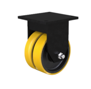 Fixed caster, Ø 200mm, Vulcanized Polyurethane tread, 1600KG