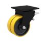 swivel castor with brake, Ø 200 mm, vulcanised polyurethane tyre, 2000KG
