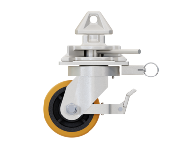 Shipping container castor wheel set for 5,400-7,200 kg load capacity