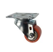 swivel castor with plate fitting, Ø 35 mm, vulcanised polyurethane tyre, 100KG
