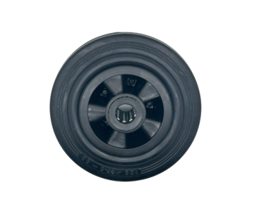 Wiel, Ø 125mm, rubber, zwart, 130KG