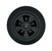 Wiel, Ø 160mm, rubber, zwart, 180KG