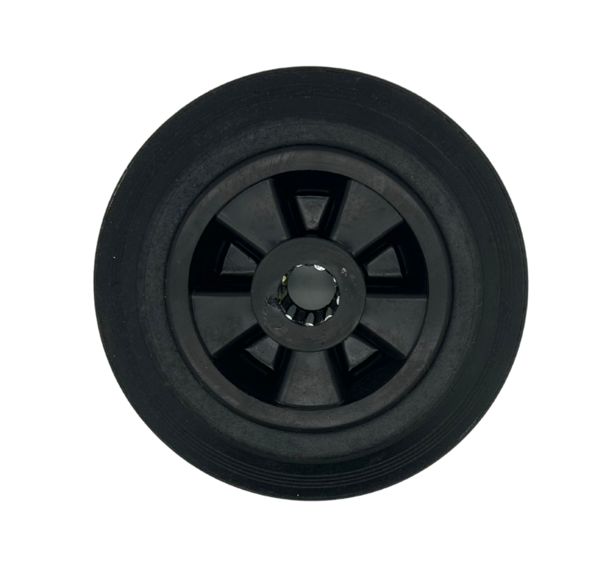 Industrial Wheel from rubber, black, roller bearing, Wheel-Ø 160mm, 180KG