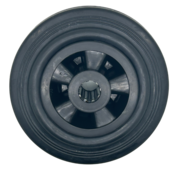 Wiel, Ø 200mm, rubber, zwart, 230KG