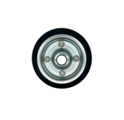 Wheel, Ø 80mm, rubber, black, 65KG