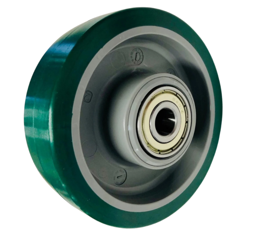 Industrial Wheel from Injected polyurethane, precision ball bearing, Wheel-Ø 200mm, 500KG