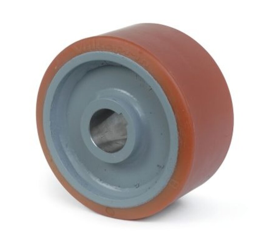 Vulkollan® Bayer loopvlak gietijzeren kern, Ø 400x100mm, 3050KG