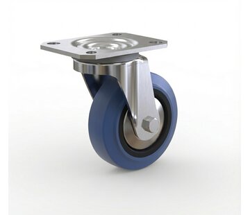Swivel caster, Ø 125mm, elastic-tyre, 150KG