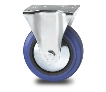 Vast zwenkwiel, Ø 100 mm, elastische band, 150 kg