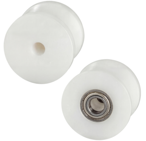 Plastic tube and rail castors