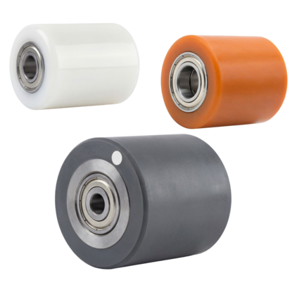 Polyurethaan, polyamide en Vulkollan® palletrollen voor zware toepassingen. Specialist in maatwerk palletrollen voor industriële toepassingen.