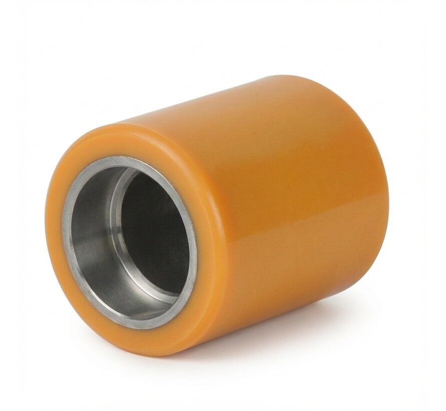 Vulkollan Pallet roller Ø100x42 mm, bearing chamber:47x15 mm, without ball bearing