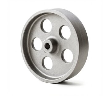 Gietijzeren wiel - Ø180x50mm | As 20mm | Draagvermogen 450kg | Naaf 58