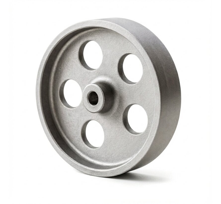 Cast iron wheel - Ø180x50mm | Shaft 20mm | Load capacity 450kg | Hub 58