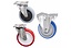 Stainless steel swivel and fixed-wheel castors