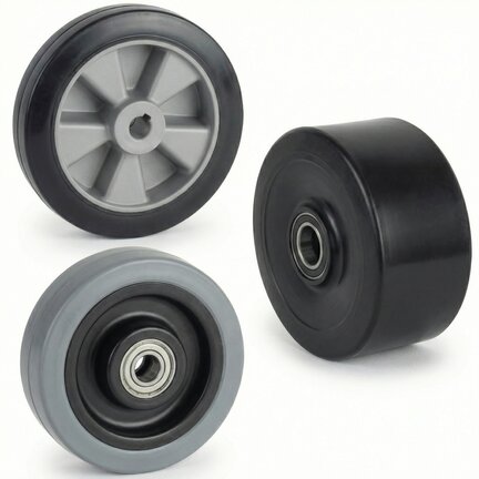 Elastische rubber wielen