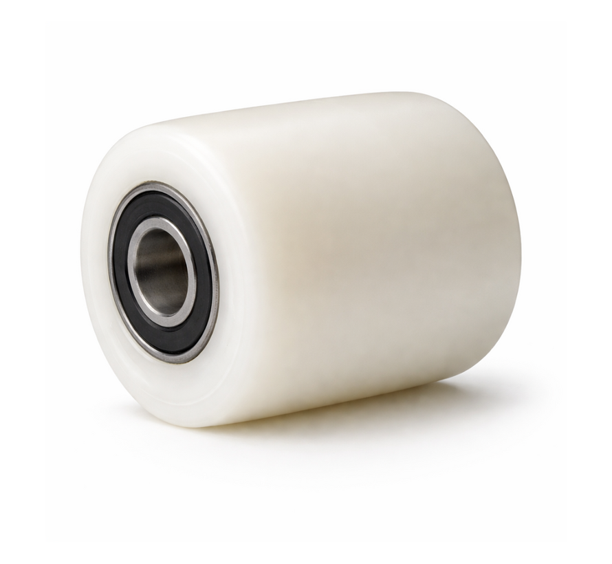 pallet truck wheel from fully nylon (PA6) wheel, precision ball bearing, Wheel-Ø 82mm, 600KG