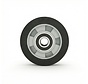 Industrial Wheel from elastic-tyre, precision ball bearing, Wheel-Ø 125mm, 250KG