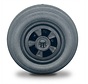 Industrial Wheel from rubber, black, roller bearing, Wheel-Ø 160mm, 180KG