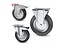 Rubber swivel castors