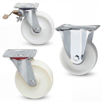Polyamide swivel castors