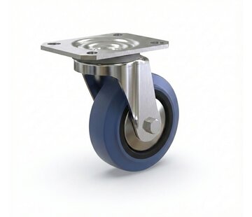 Swivel caster, Ø 125mm, elastic-tyre, 150KG
