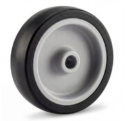 Wheel, Ø 75mm, thermoplastic rubber gray non-marking, 75KG