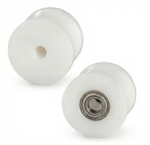 Plastic tube and rail castors