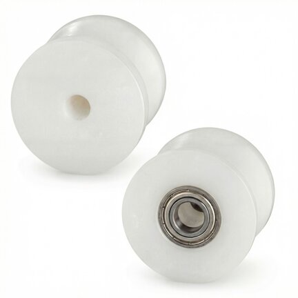 Slagvaste nylon buiswielen en diabolorollen met dubbele precisie kogellager