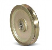 V-Groove Steel Wheel Ø245mm Solid Steel – 1700kg