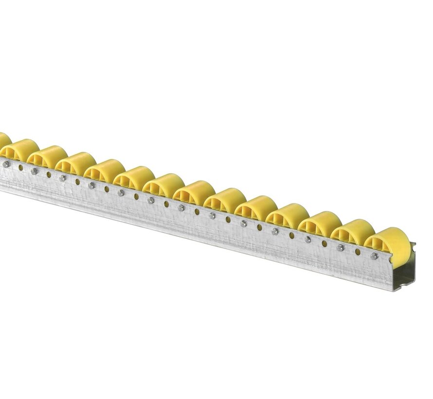 Wielenrails met omnidirectionele wielen