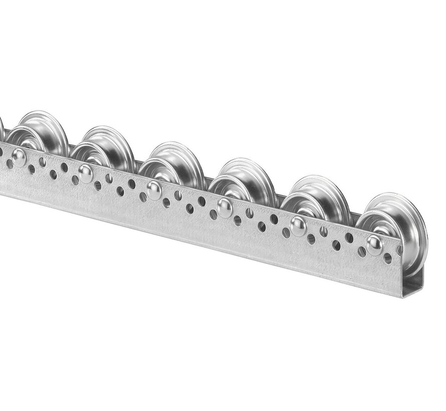 Wielenrails met kleine spoorkranswielen van gegalvaniseerd staal, diameter 50/66 mm