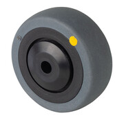 Rubber wiel, elektrisch geleidend