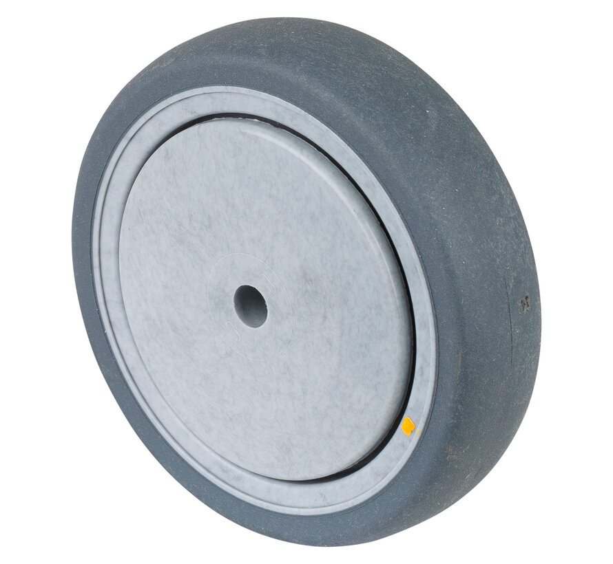Rubber wiel, elektrisch geleidend