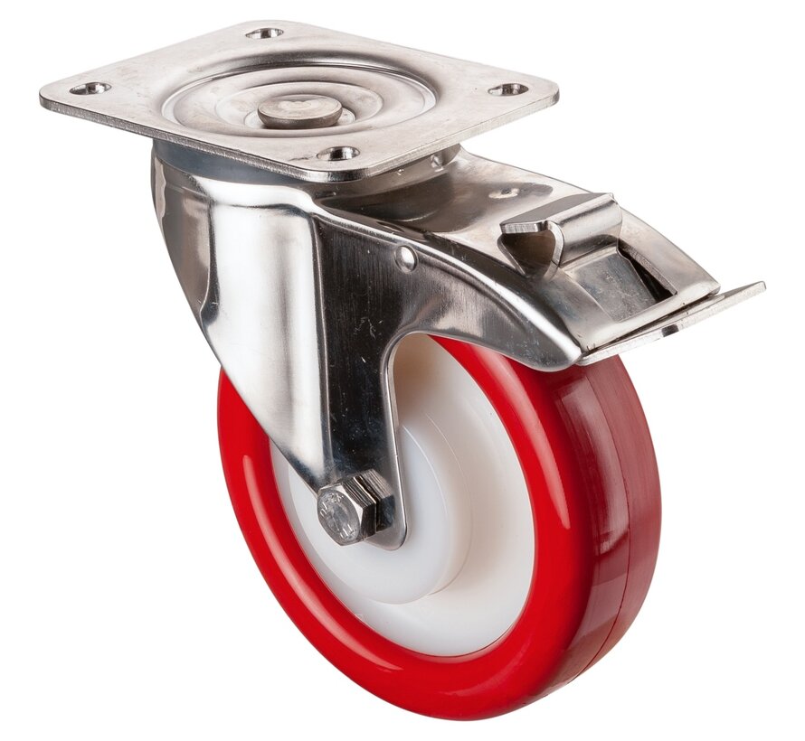 RVS transportwiel