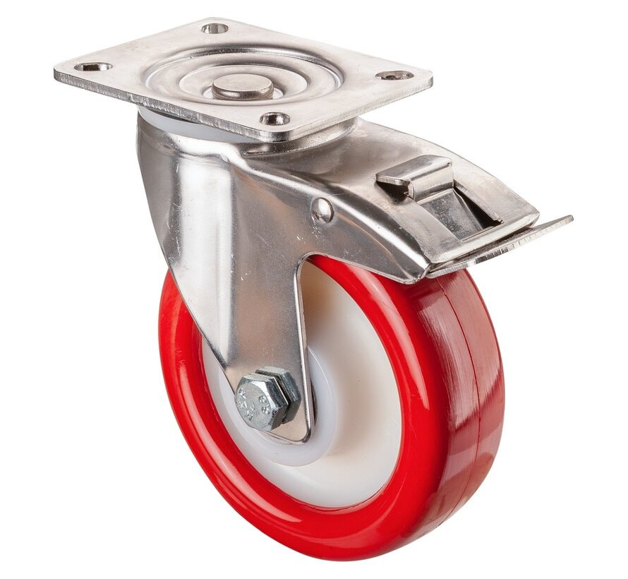 RVS transportwiel