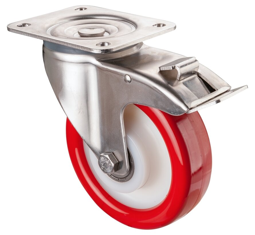 RVS transportwiel