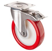 RVS transportwiel