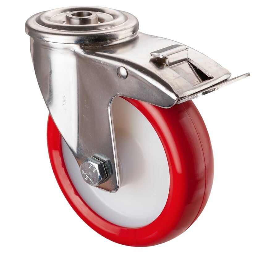 RVS transportwiel