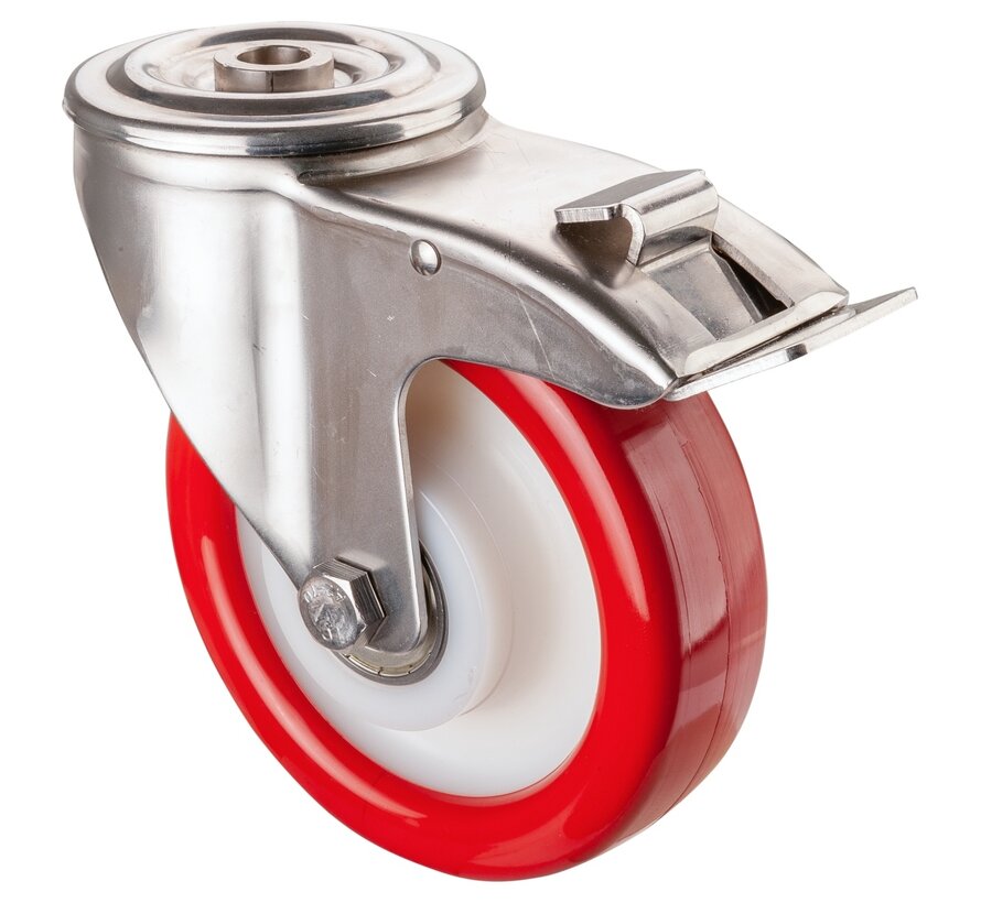 RVS transportwiel