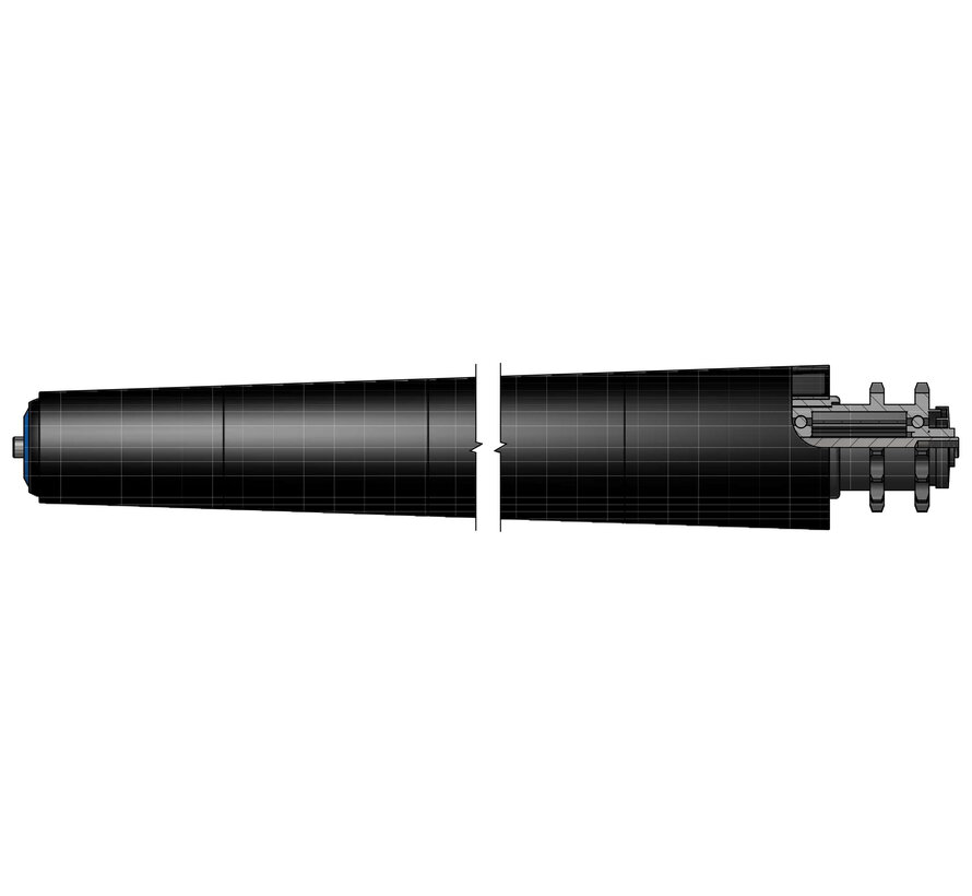 Aangedreven conische polypropyleen loopwielen