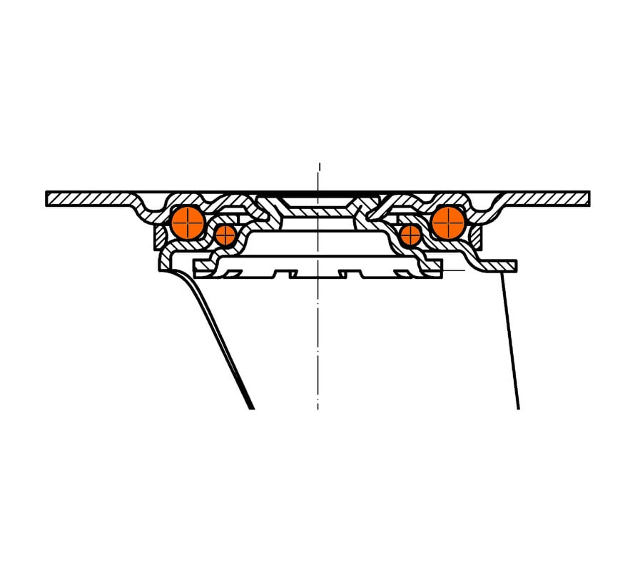 RVS transportwiel