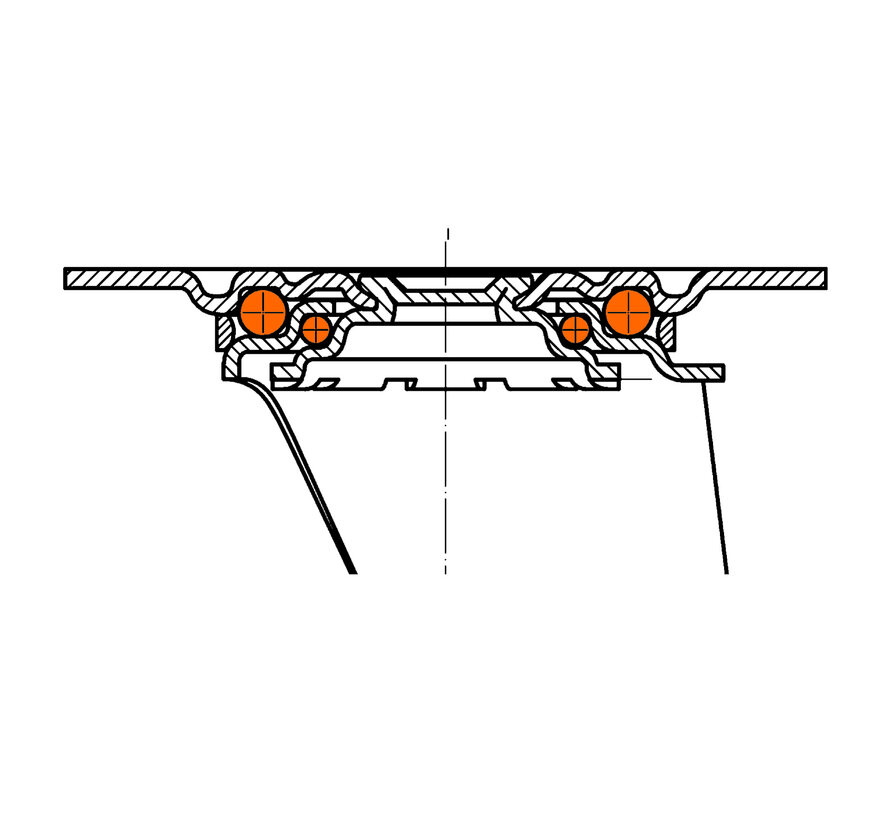RVS transportwiel