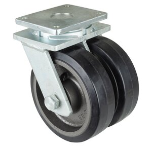 Double Heavy-Duty Swivel & Fixed Castors | Rubber