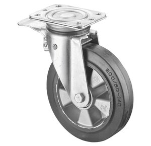Heavy-duty swivel and fixed castors | N Series | Rubber | 150 – 600 kg